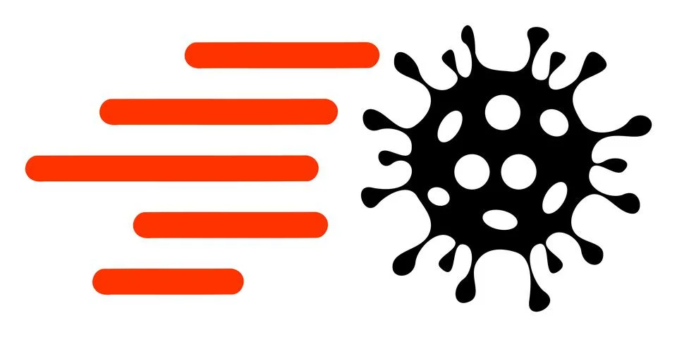 Vector Rush Virus Flat Icon Image Illustrazione stock