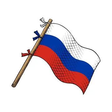 Vector of Russia Flag Stock Illustration