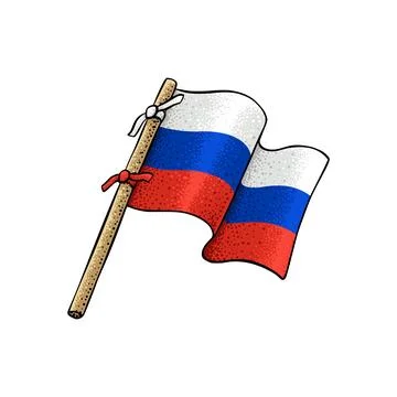 Vector of Russian Flag Stock Illustration