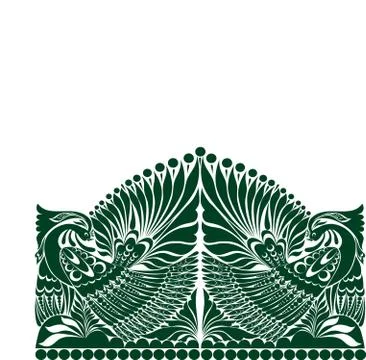 Vector russian ornament.   folklore ornament withe bird Stock-Illustration