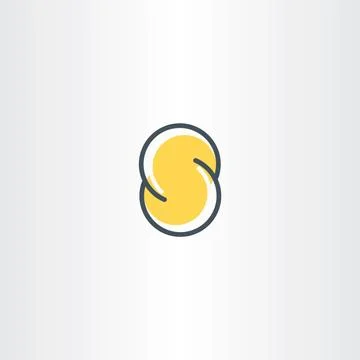 Vector s letter s yellow symbol icon sign Stock Illustration