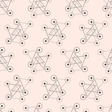 Vector sacred geometry seamless pattern Illustrazione stock