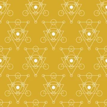 Vector sacred geometry seamless pattern Illustrazione stock