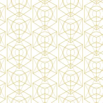 Vector sacred geometry seamless pattern Stock Illustration