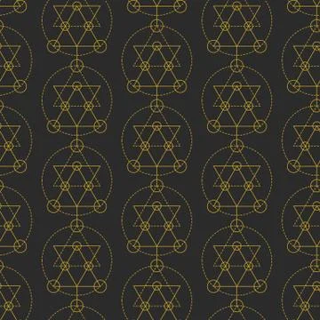 Vector sacred geometry seamless pattern Illustrazione stock