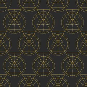 Vector sacred geometry seamless pattern Illustrazione stock