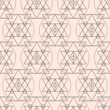 Vector sacred geometry shapes seamless pattern Illustrazione stock