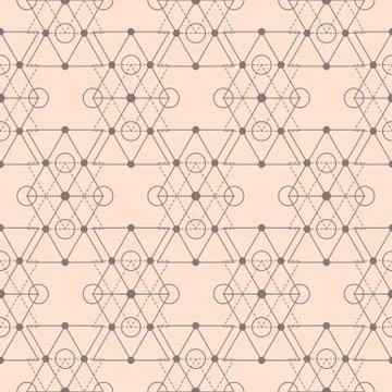 Vector sacred geometry shapes seamless pattern Illustrazione stock