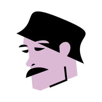 Vector sad man in unmatched style Stock Illustration