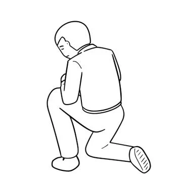 Vector of sad people Illustrazione stock