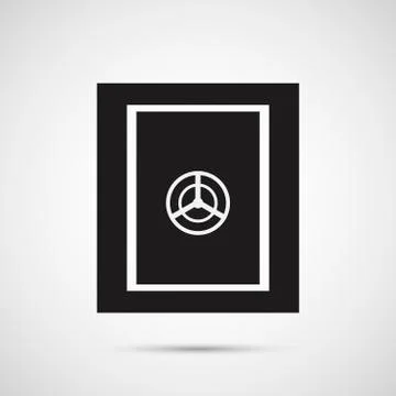 Vector safe isolated on white background Stock Illustration