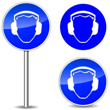 Vector safety noise sign Stock Illustration
