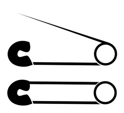 Vector Safety Pin Stock Illustration