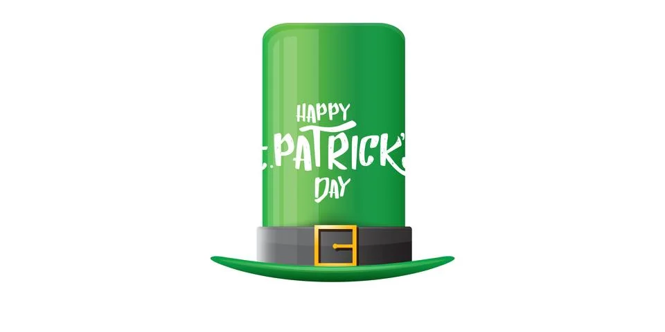 Vector saint patricks day horizontal banner with greeting text and green funky Stock Illustration