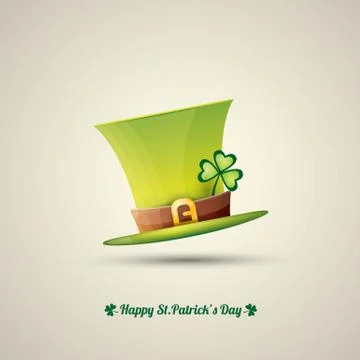 Vector saint patricks day poster with green hat Illustrazione stock