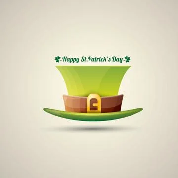 Vector saint patricks day poster with green hat Stock-Illustration