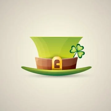 Vector saint patricks day poster with green hat Illustrazione stock