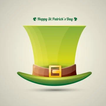 Vector saint patricks day poster with green hat Stock-Illustration