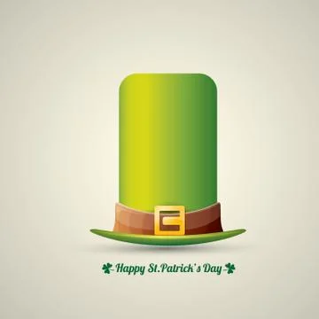 Vector saint patricks day poster with green hat イラスト素材