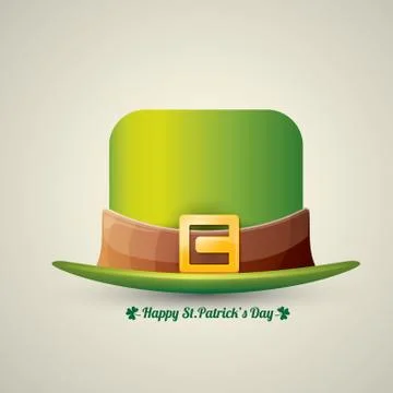 Vector saint patricks day poster with green hat Illustrazione stock