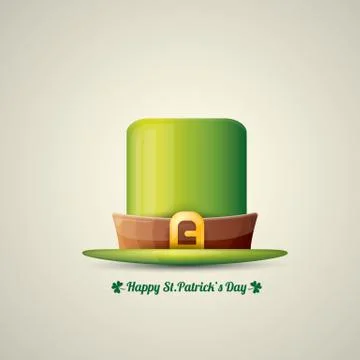 Vector saint patricks day poster with green hat 스톡 일러스트