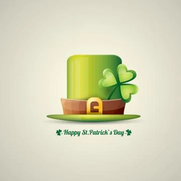Vector saint patricks day poster with green hat Stock-Illustration