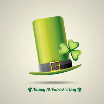 Vector saint patricks day poster with green hat イラスト素材