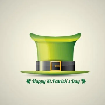 Vector saint patricks day poster with green hat Stockillustratie