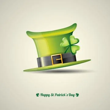 Vector saint patricks day poster with green hat Stock-Illustration
