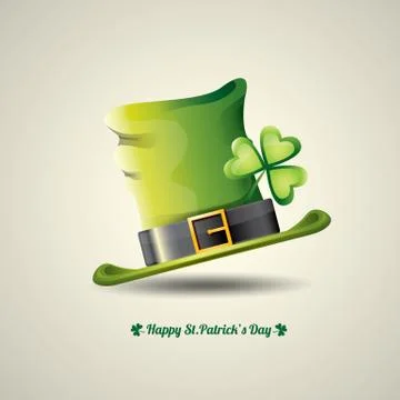 Vector saint patricks day poster with green hat Illustrazione stock