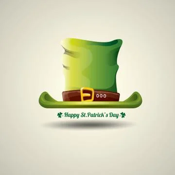 Vector saint patricks day poster with green hat Illustrazione stock