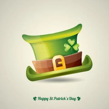 Vector saint patricks day poster with green hat Stock-Illustration