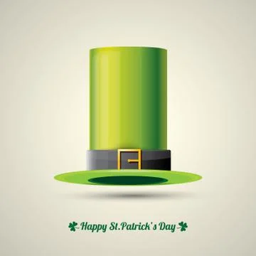 Vector saint patricks day poster with green hat Stock-Illustration