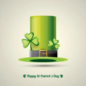 Vector saint patricks day poster with green hat Illustrazione stock