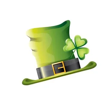 Vector saint patricks day poster with green hat Illustrazione stock