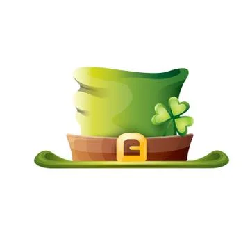 Vector saint patricks day poster with green hat 스톡 일러스트