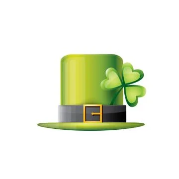 Vector saint patricks day poster with green hat Illustrazione stock