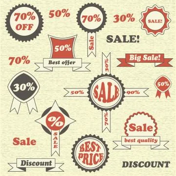 Vector sale collection Stock Illustration