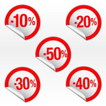 Vector sale stickers Stock Illustration