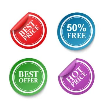 Vector sale stickers Иллюстрация