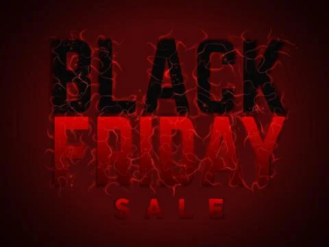 Vector Sale text with red fire flames background. Wavy threads from fiery let Illustrazione stock