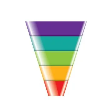 Vector sales funnel Stock Illustration