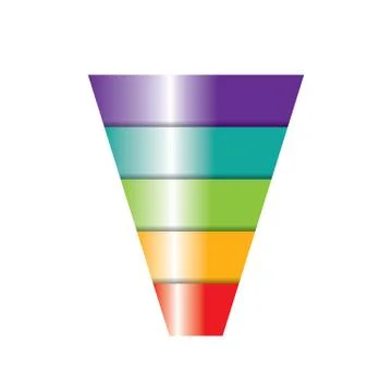 Vector sales funnel Illustrazione stock
