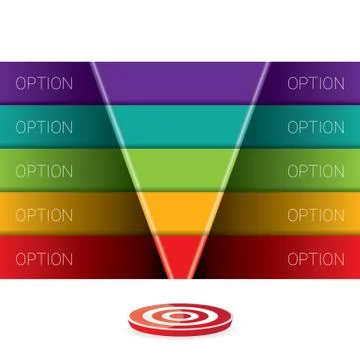 Vector sales funnel Illustrazione stock