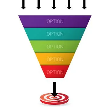 Vector sales funnel Illustrazione stock