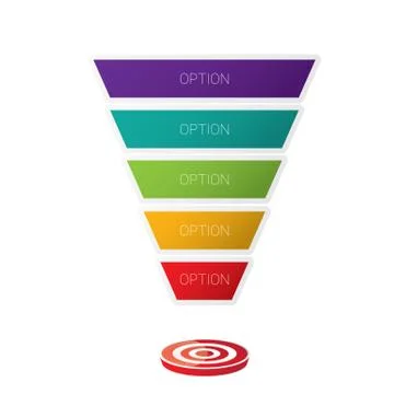 Vector sales funnel Illustrazione stock