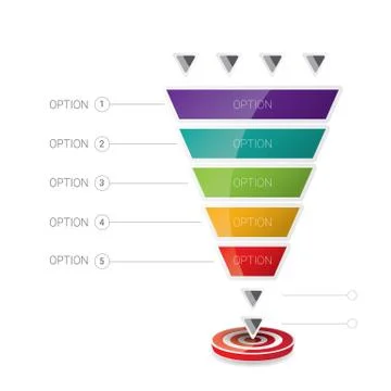 Vector sales funnel Illustrazione stock