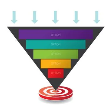 Vector sales funnel イラスト素材