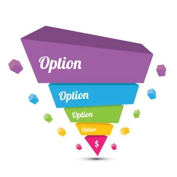 Vector sales funnel Stock Illustration