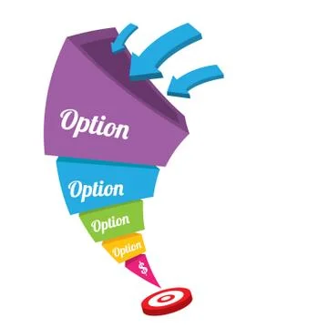 Vector sales funnel Illustrazione stock